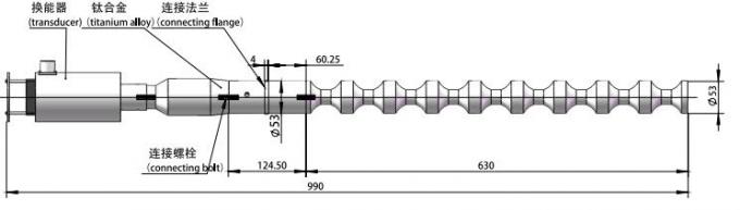 Transdutor tubular ultrassônico Titanium da antissepsia para a limpeza ultrassônica