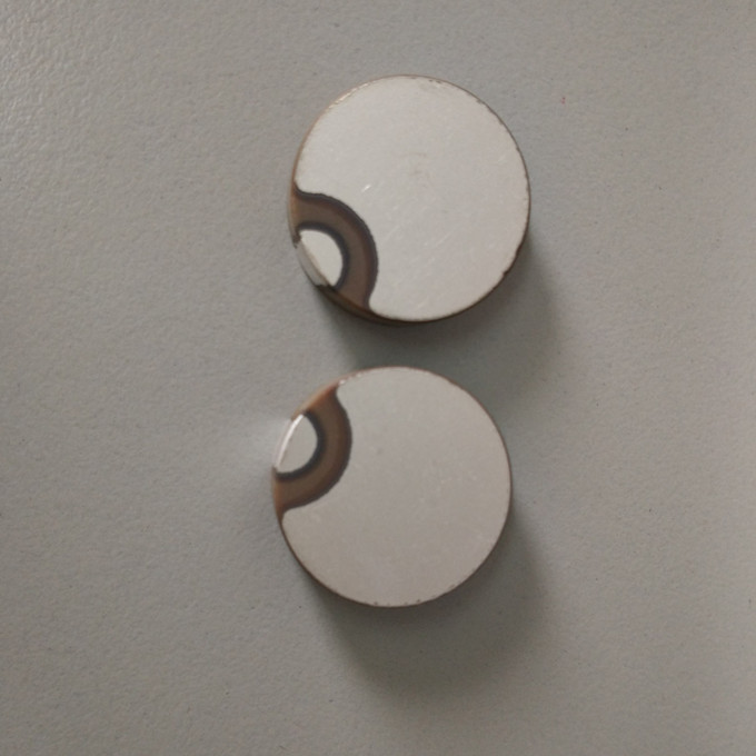 Elétrodos cerâmicos Piezo da placa dois da forma redonda no mesmo tamanho personalizado lado