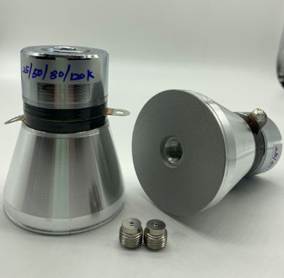 qualidade  80mm Ultrasonic Piezoelectric Transducer 25/50/80/120k Four Frequency Fábrica